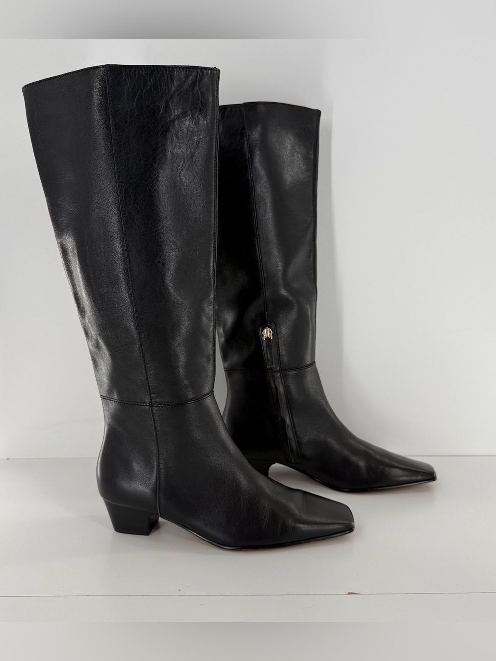 Madewell Lexie Tall Leather Knee High Boots Black Size 6.5M NX079 #0010